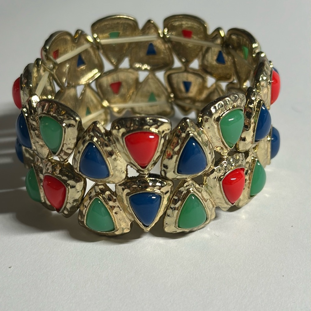Chico's ‎ Multicolored Red Blue Green Stretch Bracelet - Picture 2 of 6
